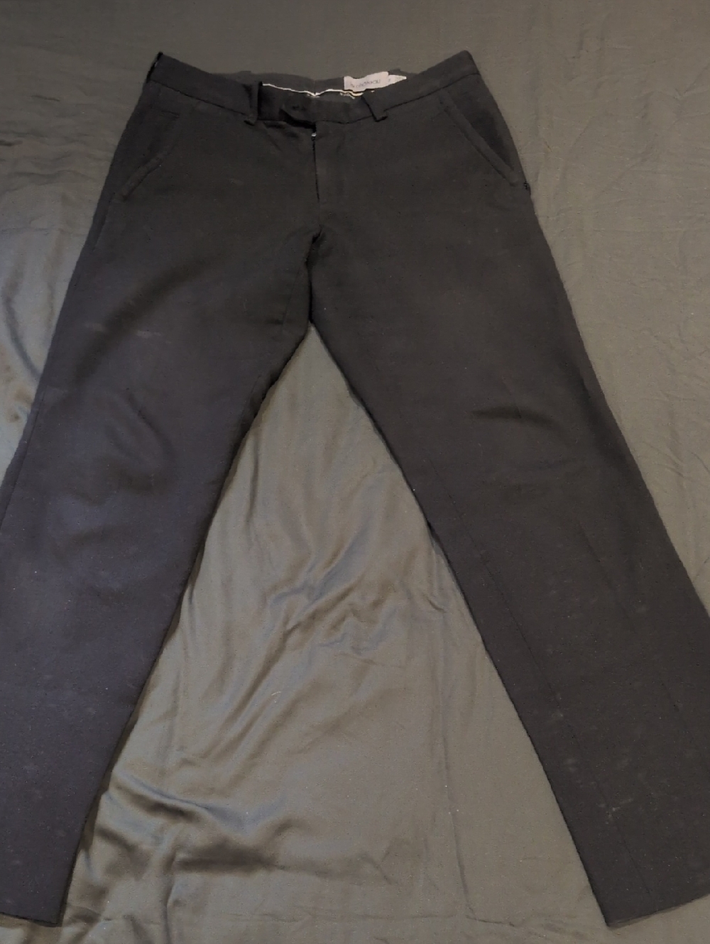 le chateau Men's Black Dress Pants - Slim Straight